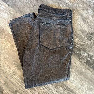 Metallic Black Jeans